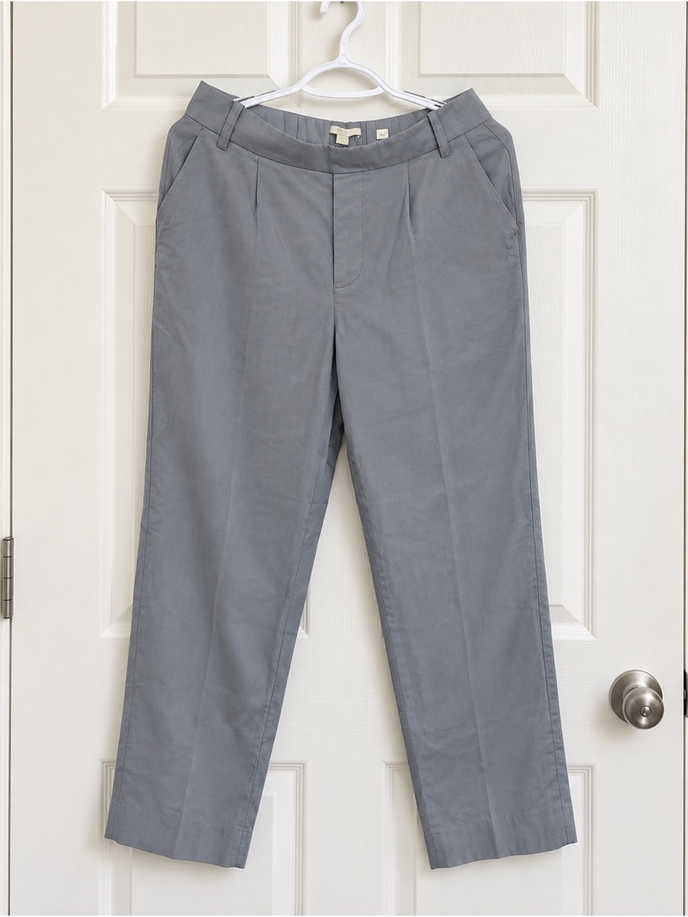 Vince 100% Viscose Pleated Cropped Ankle Blue Gray Size S/P Petite 24.5” Inseam